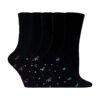 ladies black cotton socks